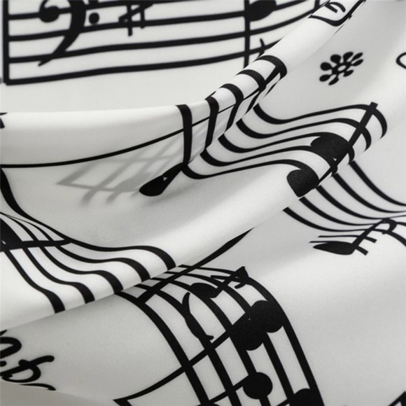 Vintage Style Music Print Dress - Picture 6 of 6